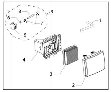 Part Location Diagram of A204128 Powermate Housing, Inner Filter