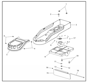 Frame Assembly Diagram and Parts List for PWFTA17322  Powermate Hedge Trimmer