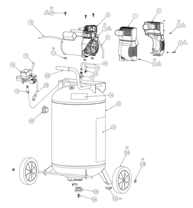Section_1 Diagram and Parts List for LA1983012  Powermate Compressor