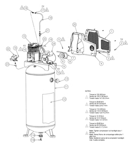 Section_1 Diagram and Parts List for SLA7006056  Powermate Compressor