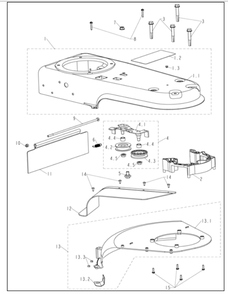 Frame Assembly Diagram and Parts List for P-WFT-16022  Powermate Hedge Trimmer