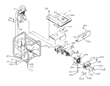 Section_1 Diagram and Parts List for PC050562217  Powermate Generator