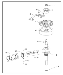 Flywheel / Ignition Diagram and Parts List for PWFTA17322  Powermate Hedge Trimmer