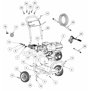 Section_1 Diagram and Parts List for PW0924001  Powermate Pressure Washer