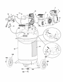 General Breakdown Diagram and Parts List for CLA0602712  Powermate Compressor
