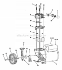 PumpMotor Assembly Diagram and Parts List for CLA0602712  Powermate Compressor