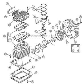 Page B Diagram and Parts List for CP0302013  Powermate Compressor