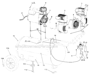 Part Location Diagram of 072-0001 Powermate Petcock