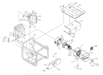 Section_1 Diagram and Parts List for PC0545006  Powermate Generator