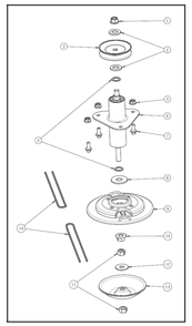 Cutting Head Assembly Diagram and Parts List for PWFT15022  Powermate Hedge Trimmer