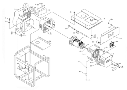 Part Location Diagram of 0063546 Powermate Bracket, foot