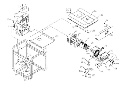 Section_1 Diagram and Parts List for PL054530503  Powermate Generator
