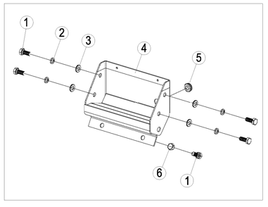 Swing Plate Mount Assembly Diagram and Parts List for P-FTT-160MD-E  Powermate Tiller