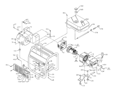 Section_1 Diagram and Parts List for PC049650317  Powermate Generator