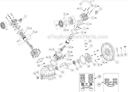 Page B Diagram and Parts List for KLA1683066  Powermate Compressor