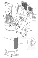 Page A Diagram and Parts List for L7006016  Powermate Compressor