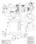 Page A Diagram and Parts List for LAC631112  Powermate Compressor