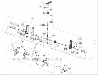 Page F Diagram and Parts List for P-FTT-160MD  Powermate Tiller