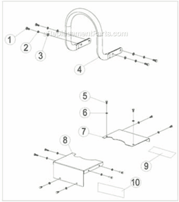 Page G Diagram and Parts List for P-FTT-160MD  Powermate Tiller