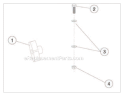 Kit Mounting Hardware Assembly Tine Shield Diagram and Parts List for P-RTT-196MD  Powermate Tiller