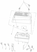 Engine Side Assembly Diagram and Parts List for P-WLE-0799-F2N  Powermate Edger
