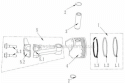 Piston / Connecting Rod Diagram and Parts List for P-WLE-0799-F2N  Powermate Edger