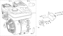 Engine - Top Level Assembly Diagram and Parts List for P-WLE-1639-E  Powermate Edger