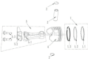 Piston / Connecting Rod Assembly Diagram and Parts List for P-WLE-1639-E  Powermate Edger