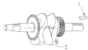 Crankshaft Assembly Diagram and Parts List for P-WLE-1639-E  Powermate Edger
