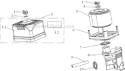 Air Filter Assembly Diagram and Parts List for P-WLE-1639-E  Powermate Edger