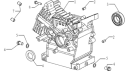 Crankcase Assembly Diagram and Parts List for P-WLE-1639-E  Powermate Edger