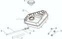 Fuel Tank Assembly Diagram and Parts List for P-WLE-1639-E  Powermate Edger