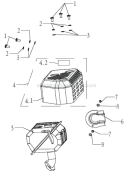 Muffler Assembly Diagram and Parts List for P-WLE-1639-E  Powermate Edger