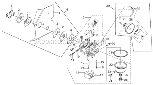 Part Location Diagram of A201683 Powermate Asm, Primer Bulb