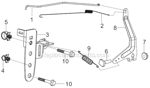 Part Location Diagram of A201703 Powermate Spring, Throttle Return