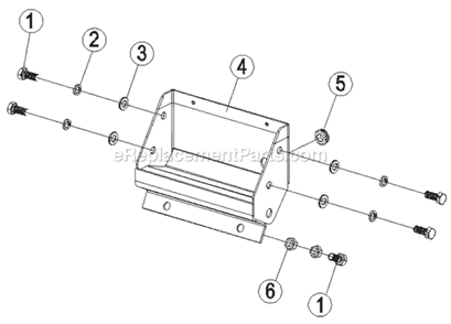 Swing Plate Mount Assembly Diagram and Parts List for PFTT140BE  Powermate Tiller