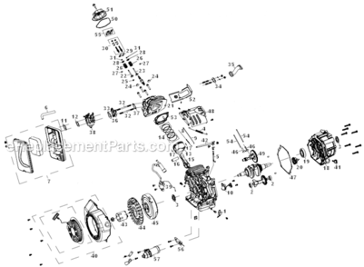 Page B Diagram and Parts List for PM0135500  Powermate Generator