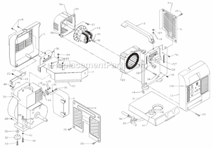 Page A Diagram and Parts List for PM0401855  Powermate Generator