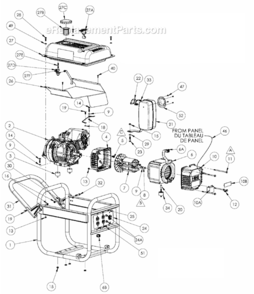 Part Location Diagram of 0063976 Powermate Bracket- Foot