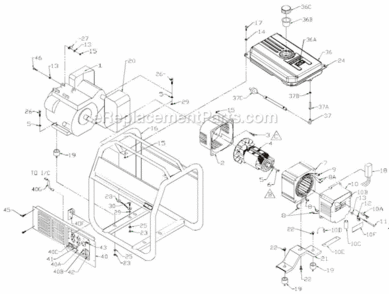 Part Location Diagram of 0056438SRV Powermate Hour Meter