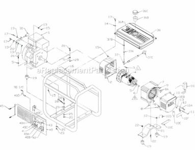 Page A Diagram and Parts List for PM049650418  Powermate Generator