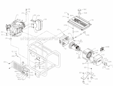 Part Location Diagram of 0062478 Powermate Endbell Wired Avr