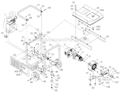 Page A Diagram and Parts List for PM0504222  Powermate Generator