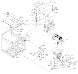 Page A Diagram and Parts List for PM0508622  Powermate Generator
