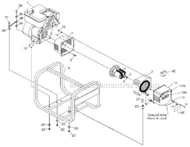 Page A Diagram and Parts List for PM052300101  Powermate Generator