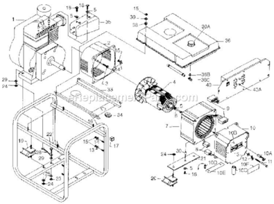 Part Location Diagram of 0051555 Powermate Shield, Endbell