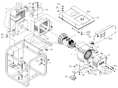 Page A Diagram and Parts List for PM0524702  Powermate Generator