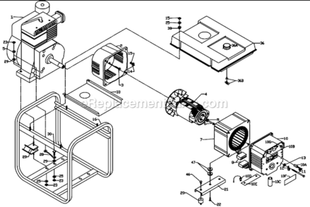 Page A Diagram and Parts List for PM0525002  Powermate Generator