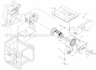 Page A Diagram and Parts List for PM0525303  Powermate Generator