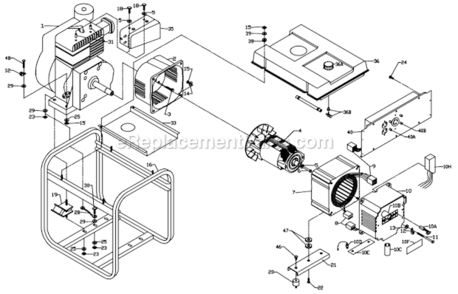 Page A Diagram and Parts List for PM052540217  Powermate Generator
